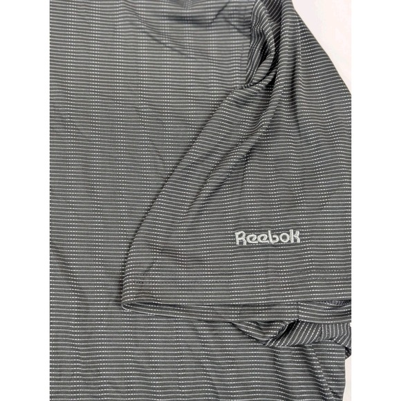 Reebok Performance Golf‎ Polo Mens 4XL Big Tall Black Gray Morris Stripe Stretch - Picture 4 of 6